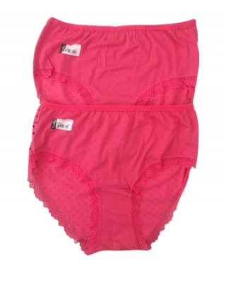 Turkish Women's Panties, Dantel Bikini Panties For Women, 2 Pieces, Red