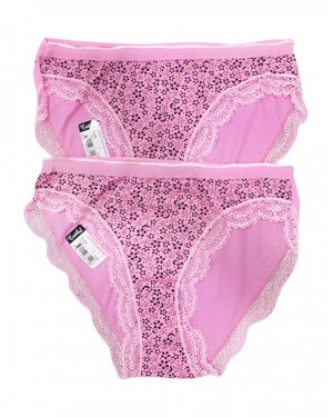 Turkish Women's Panties, Dantel Bikini Panties For Women, 2 Pieces, Pink Turkish Women's Panties, Dantel Bikini Panties For Women, 2 Pieces, Pink