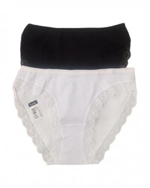 Turkish Women's Panties, Dantel Bikini Panties For Women, 2 Pieces, Black and White Turkish Women's Panties, Dantel Bikini Panties For Women, 2 Pieces, Black and White