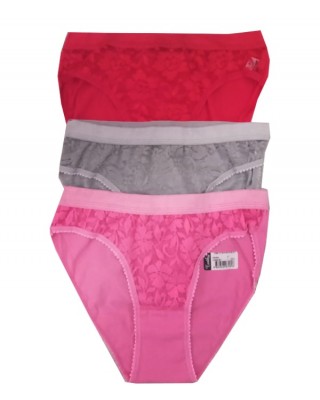 Kadın Dantelli Slip Çamaşır Set, 3 Adet