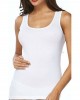 Turkish Women's Undershirt Set, Women's Top Underwear, Wide Straps, 6 Pieces, White Color