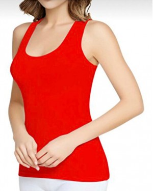 Turkish Women's Undershirt Set, Women's Top Underwear, Wide Straps, 6 Pieces, Red Color