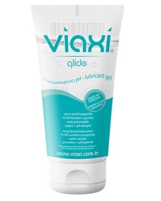 Viaxi Glide Sexual Lubricant, Plain Sex Lubes Gel 200 ml - Water-Based, Long-Lasting, Condom Compatible