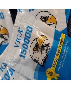 Viga 150000 Long Time Delay Wipes - Enhance Pleasure and Extend Performance, 10 pieces Viga 150000 Long Time Delay Wipes - Enhance Pleasure and Extend Performance, 10 pieces
