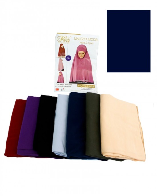 Turkish Women's Hijab, Half Full Coverage, Islamic Design, Malaysian Model, One Piece Hijab and Scarf