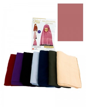 حجاب نسائي تركي تغطية نصف كاملة، تصميم إسلامي موديل ماليزي، حجاب وإيشارب قطعة واحدة