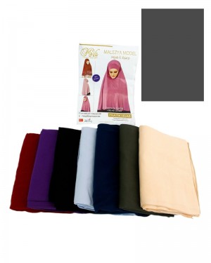 حجاب نسائي تركي تغطية نصف كاملة، تصميم إسلامي موديل ماليزي، حجاب وإيشارب قطعة واحدة