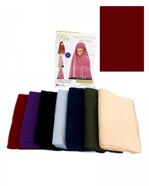 حجاب نسائي تركي تغطية نصف كاملة، تصميم إسلامي موديل ماليزي، حجاب وإيشارب قطعة واحدة