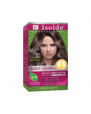 Isolde Multi Plus, Turkish Permanent Herbal Haircolor Cream,4.N, dark chestnut,135 ml