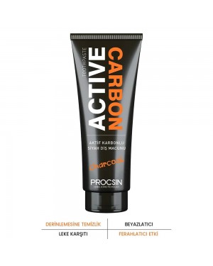 معجون الأسنان بروكسين المبيض بالفحم النشط, يبيض ويزيل التبقع والجير على الأسنان, 80 مل  معجون الأسنان بروكسين المبيض بالفحم النشط, يبيض ويزيل التبقع والجير على الأسنان, 80 مل