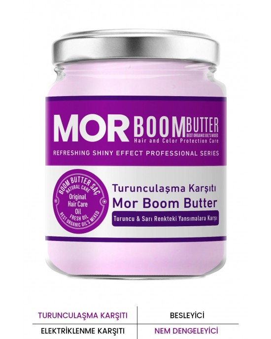 BOOM Butter Purple Hair Care Oil 190 ML - The Pinnacle of Anti-Orange, Deep Moisturizing Hair Oil in Turkish Cosmetics