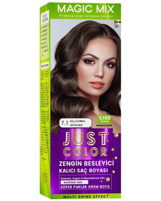 Magic Mix COLOR KIT 7.1 Küllü Kumral 100% Vegan Saçınızı Tamamen Doğal Bitkisel Saç Boyası ile Dönüştürün