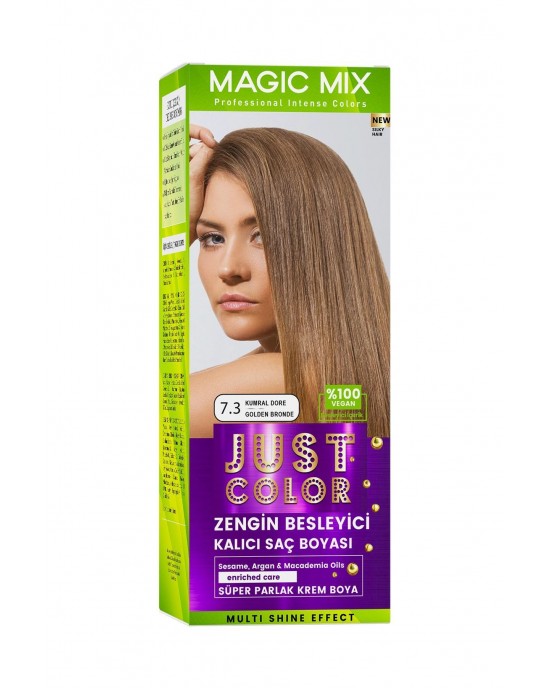 Magic Mix COLOR KIT 7.3 Golden Blond 100% Vegan Transform Your Hair with All-Natural Herbal Hair Dye