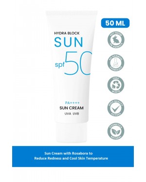 كريم واقي الشمس بروكسين هيدرا بلوك سن SPF50+ مع روزابورا™, حماية عالية, مضاد للإحمرار, للبشرة الحساسة, 50 مل كريم واقي الشمس بروكسين هيدرا بلوك سن SPF50+ مع روزابورا™, حماية عالية, مضاد للإحمرار, للبشرة الحساسة, 50 مل