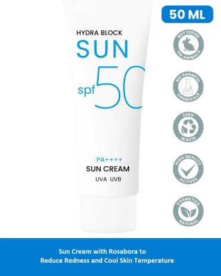 PROCSIN Sunscreen Hydra Block SUN SPF50+ ROSABORA Sun Cream: High SPF, Anti-Redness, For Sensitive Skin