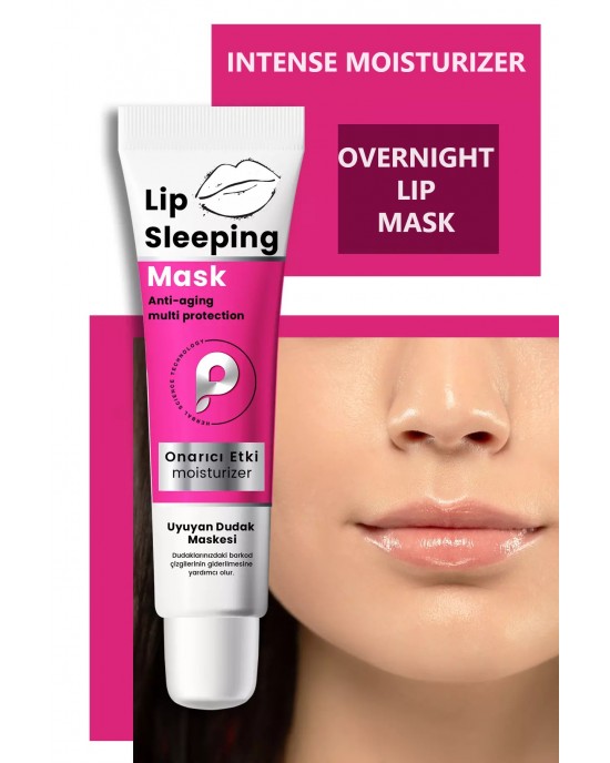 PROCSIN Lip Sleeping Overnight Mask, Say Goodbye to Barcode Lines, Murumuru, Shea Butter 15 ML