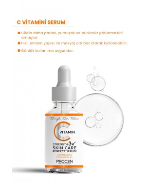 PROCSIN مصل فيتامين C لتفتيح وتوحيد لون البشرة 20 مل – قوة الجمال التركي وفيتامين C في تحويل بشرتك PROCSIN مصل فيتامين C لتفتيح وتوحيد لون البشرة 20 مل – قوة الجمال التركي وفيتامين C في تحويل بشرتك