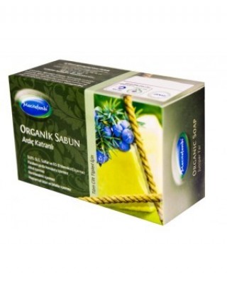 Saç dökülmesini önlemek ve uyuz, sedef hastalığı ve saçkıran tedavisi için Ardıç Katranı Sabunu (125 g)