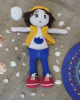 Sevimli Kız, Çocuklar İçin Bebek, Amigurumi Bebek, Örgü Bebek, %100 Organik El Yapımı Yumuşak Amigurumi Oyuncak, Amigurumi Uyku Arkadaşı