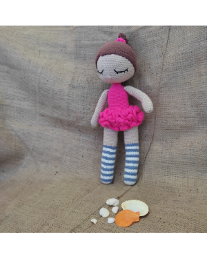 Girl Toy Amigurumi, Doll for Kids, Amigurumi Doll, Crochet Doll, 100% Organic Syrian Handmade Soft Amigurumi Toy, Amigurumi Sleeping Friend