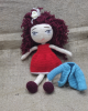 Curly Haired Girl, Doll for Kids, Amigurumi Doll, Crochet Doll, 100% Organic Syrian Handmade Soft Amigurumi Toy, Amigurumi Sleeping Friend