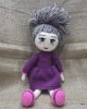 Curly Haired Girl, Doll for Kids, Amigurumi Doll, Crochet Doll, 100% Organic Syrian Handmade Soft Amigurumi Toy, Amigurumi Sleeping Friend