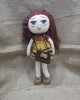 Kıvırcık Saçlı Kız, Çocuklar İçin Bebek, Amigurumi Bebek, Örgü Bebek, %100 Organik El Yapımı Yumuşak Amigurumi Oyuncak, Amigurumi Uyku Arkadaşı