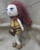 Kıvırcık Saçlı Kız, Çocuklar İçin Bebek, Amigurumi Bebek, Örgü Bebek, %100 Organik El Yapımı Yumuşak Amigurumi Oyuncak, Amigurumi Uyku Arkadaşı