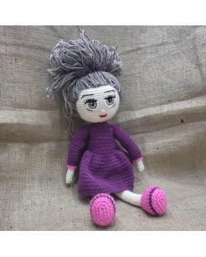Curly Haired Girl, Doll for Kids, Amigurumi Doll, Crochet Doll, 100% Organic Syrian Handmade Soft Amigurumi Toy, Amigurumi Sleeping Friend Curly Haired Girl, Doll for Kids, Amigurumi Doll, Crochet Doll, 100% Organic Syrian Handmade Soft Amigurumi Toy, Amigurumi Sleeping Friend