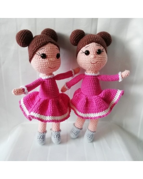 Amigurumi Ballerina, Doll for Kids, Amigurumi Doll, Crochet Doll, 100% Organic Syrian Handmade Soft Amigurumi Toy, Amigurumi Sleeping Friend