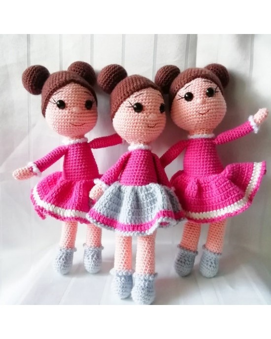 Amigurumi Ballerina, Doll for Kids, Amigurumi Doll, Crochet Doll, 100% Organic Syrian Handmade Soft Amigurumi Toy, Amigurumi Sleeping Friend