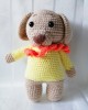 Dog Crochet Toy, Doll for Kids, Amigurumi Doll, Crochet Doll, 100% Organic Syrian Handmade Soft Amigurumi Toy, Amigurumi Sleeping Friend