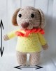 Dog Crochet Toy, Doll for Kids, Amigurumi Doll, Crochet Doll, 100% Organic Syrian Handmade Soft Amigurumi Toy, Amigurumi Sleeping Friend