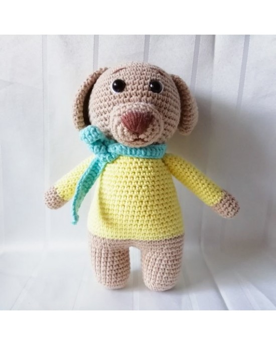 Dog Crochet Toy, Doll for Kids, Amigurumi Doll, Crochet Doll, 100% Organic Syrian Handmade Soft Amigurumi Toy, Amigurumi Sleeping Friend