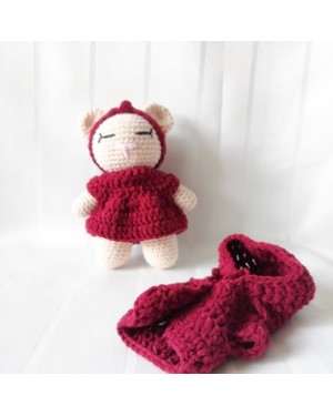 Amigurumi Little Bear toy, Doll for Kids, Amigurumi Doll, Crochet Doll, 100% Organic Syrian Handmade Soft Amigurumi Toy, Amigurumi Sleeping Friend