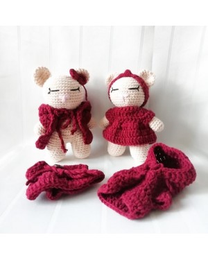 Amigurumi Little Bear toy, Doll for Kids, Amigurumi Doll, Crochet Doll, 100% Organic Syrian Handmade Soft Amigurumi Toy, Amigurumi Sleeping Friend