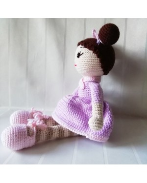 Amigurumi Ballerina, Doll for Kids, Amigurumi Doll, Crochet Doll, 100% Organic Syrian Handmade Soft Amigurumi Toy, Amigurumi Sleeping Friend