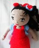 Curly Haired Girl, Doll for Kids, Amigurumi Doll, Crochet Doll, 100% Organic Syrian Handmade Soft Amigurumi Toy, Amigurumi Sleeping Friend