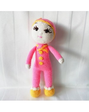 Girl Toy Amigurumi, Doll for Kids, Amigurumi Doll, Crochet Doll, 100% Organic Syrian Handmade Soft Amigurumi Toy, Amigurumi Sleeping Friend