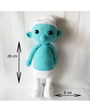 Smurf Toy Amigurumi, Doll for Kids, Amigurumi Doll, Crochet Doll, 100% Organic Syrian Handmade Soft Amigurumi Toy, Amigurumi Sleeping Friend