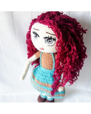 Girl Toy Amigurumi, Doll for Kids, Amigurumi Doll, Crochet Doll, 100% Organic Syrian Handmade Soft Amigurumi Toy, Amigurumi Sleeping Friend