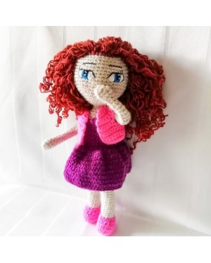 Girl Toy Amigurumi, Doll for Kids, Amigurumi Doll, Crochet Doll, 100% Organic Syrian Handmade Soft Amigurumi Toy, Amigurumi Sleeping Friend