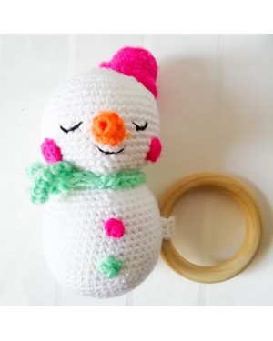 Amigurumi Snowman toy, Doll for Kids, Amigurumi Doll, Crochet Doll, 100% Organic Syrian Handmade Soft Amigurumi Toy, Amigurumi Sleeping Friend