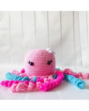 Amigurumi Octopus Crochet Toy, Doll for Kids, Amigurumi Doll, Crochet Doll, 100% Organic Syrian Handmade Soft Amigurumi Toy, Amigurumi Sleeping Friend