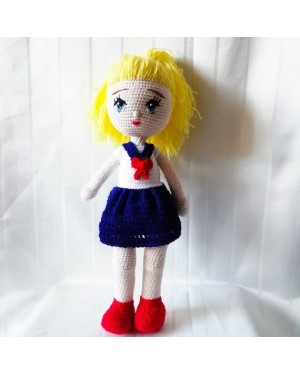 Girl Toy Amigurumi, Doll for Kids, Amigurumi Doll, Crochet Doll, 100% Organic Syrian Handmade Soft Amigurumi Toy, Amigurumi Sleeping Friend