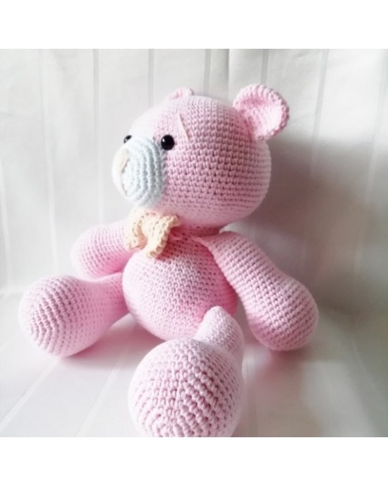 Amigurumi Bear toy, Doll for Kids, Amigurumi Doll, Crochet Doll, 100% Organic Syrian Handmade Soft Amigurumi Toy, Amigurumi Sleeping Friend