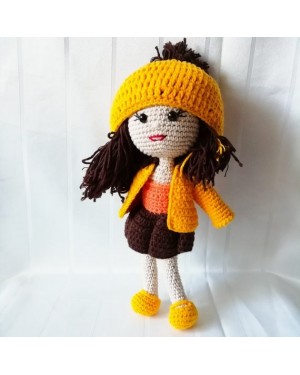 Girl Toy Amigurumi, Doll for Kids, Amigurumi Doll, Crochet Doll, 100% Organic Syrian Handmade Soft Amigurumi Toy, Amigurumi Sleeping Friend