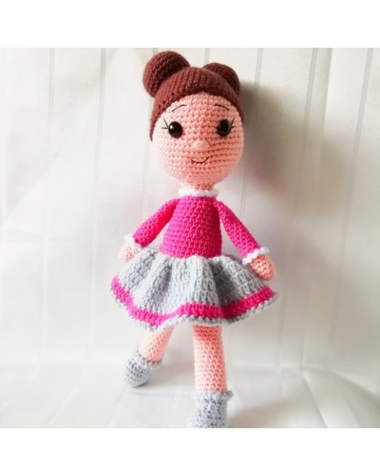 Amigurumi Ballerina, Doll for Kids, Amigurumi Doll, Crochet Doll, 100% Organic Syrian Handmade Soft Amigurumi Toy, Amigurumi Sleeping Friend