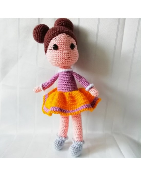 Amigurumi Ballerina, Doll for Kids, Amigurumi Doll, Crochet Doll, 100% Organic Syrian Handmade Soft Amigurumi Toy, Amigurumi Sleeping Friend