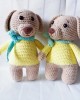 Dog Crochet Toy, Doll for Kids, Amigurumi Doll, Crochet Doll, 100% Organic Syrian Handmade Soft Amigurumi Toy, Amigurumi Sleeping Friend